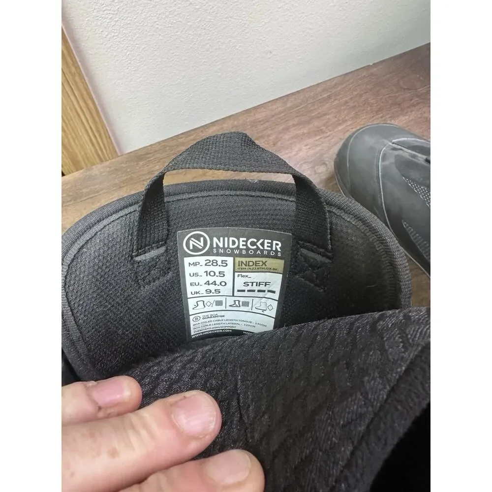 Nidecker Index Dual BOA Snowboard Boots Black - Used 2-3 Days Never Heat Molded